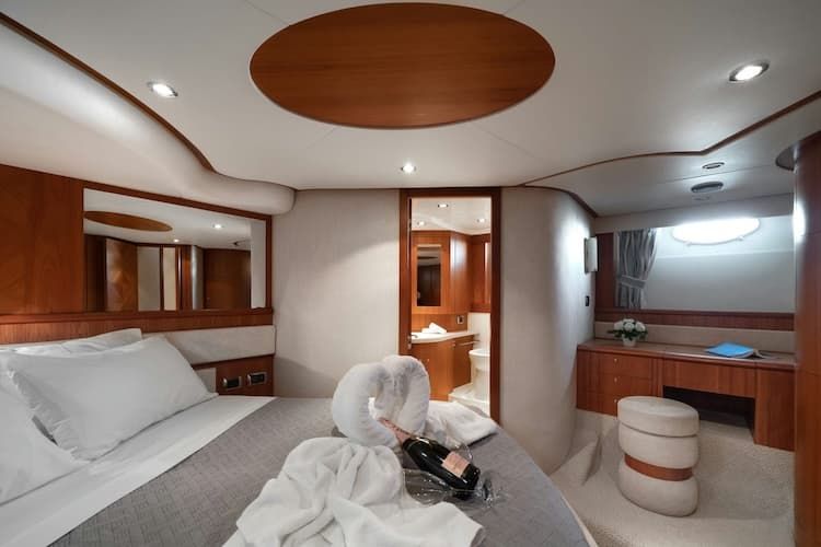 yacht accommodation, yacht bedrooms. Athens yachts