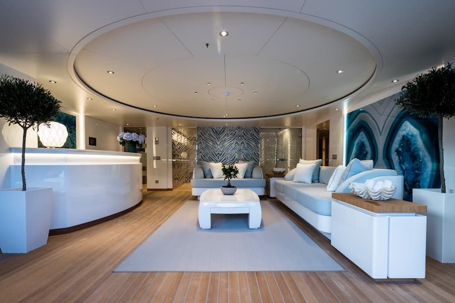 mega yacht inddor spaces, Opari indoor spaces, luxury living