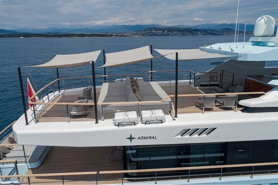 superyacht rental Greece, luxury upper deck, luxury vacations Greece