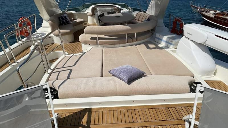 sun deck, daily cruises Mykonos, rent motor yacht Mykonos