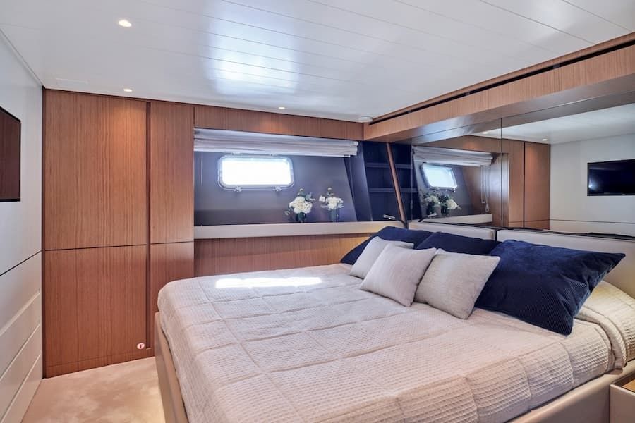 luxury bedroom, luxury accommodation, Greece motor yacht charter