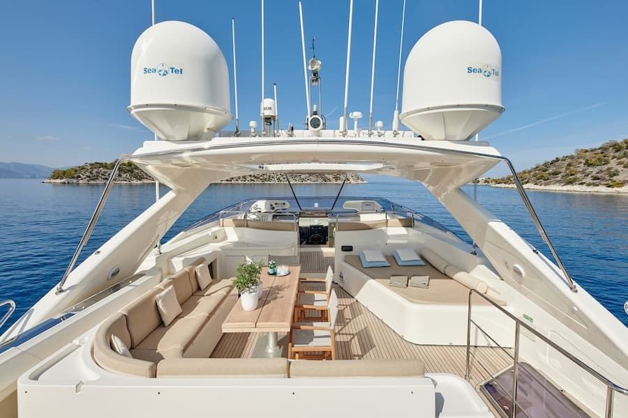 superyacht charter Greece, luxury yacht deck,  luxury vacations Greece