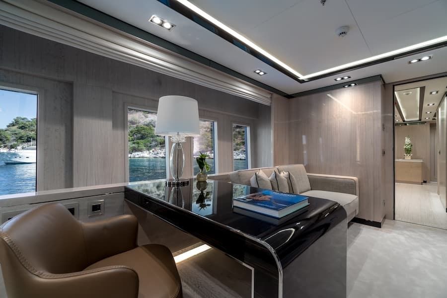 luxury salon, luxury yacht charters, superyacht charter Greece