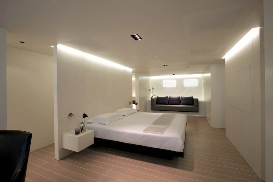 luxury bedroom, luxury yacht accommodation, Greece sailing yacht charter
