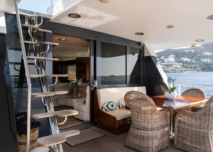 Greece motor yacht spaces, yacht exterior, Greece yachting