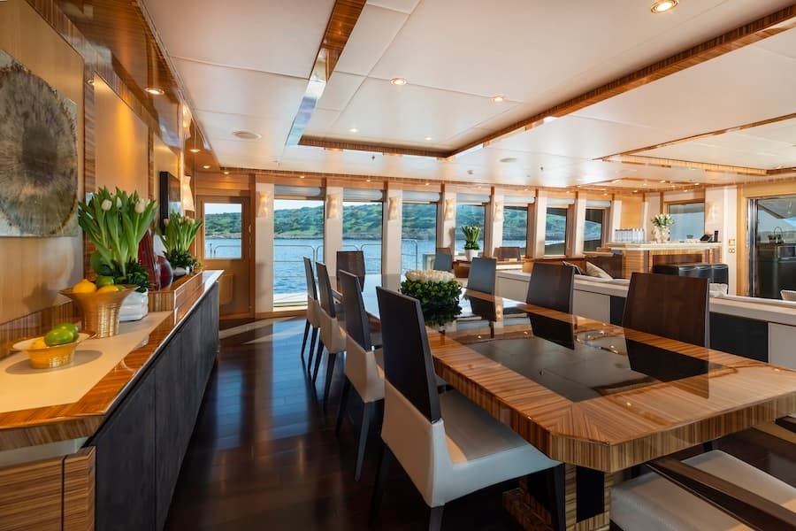 superyacht interior, luxury interior, superyacht rental Greece