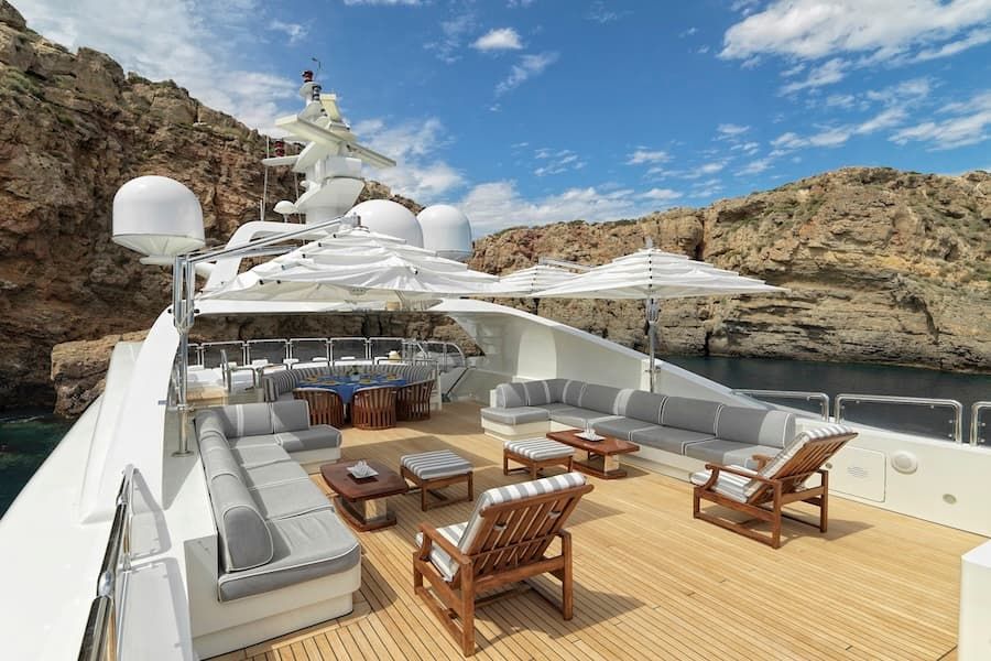 luxury deck, luxury yacht charter, Greece superyacht charter