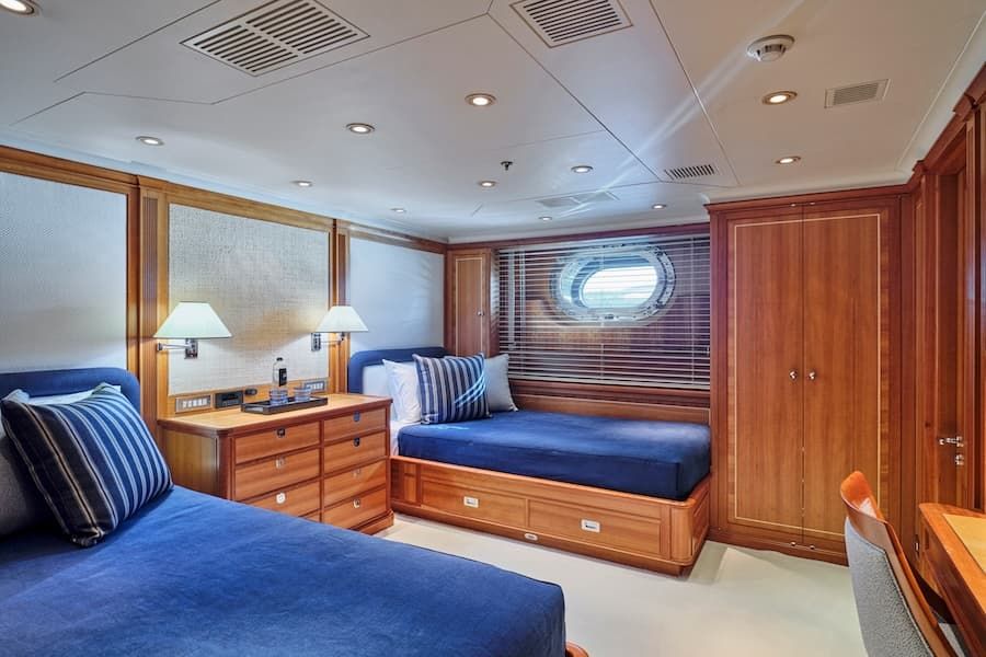 sailing yachts bedrrom, luxury living, Greece sailing yacht charter