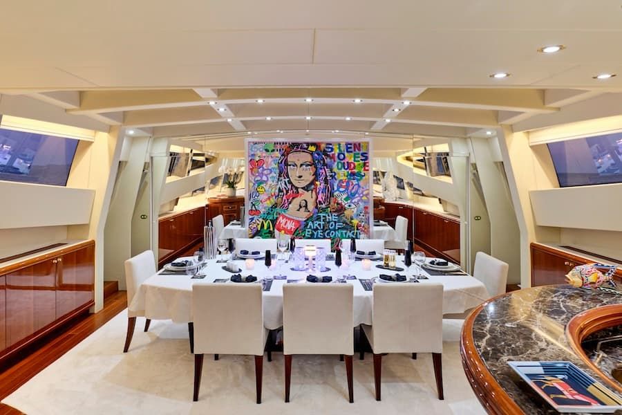 luxury dining, luxury yacht event Greece, luxury yacht vacations Greece