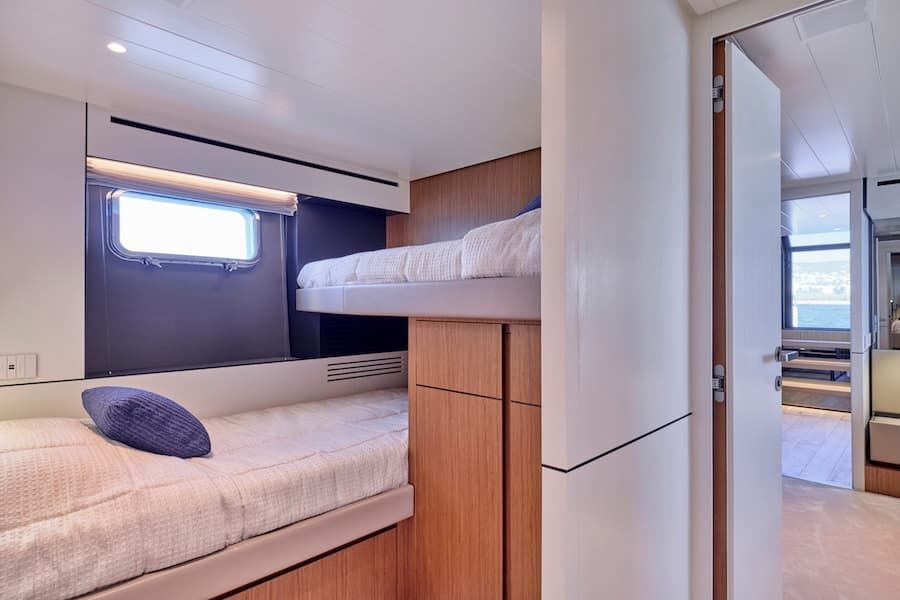 yachts bedroom, luxury yachting, weekly yacht charter Greece