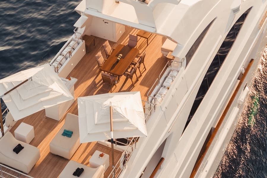 superyachts upper deck, luxury yachts, super yacht charter Greece