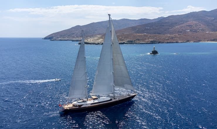 sailing superyacht charter Greece, luxury sailing vacations, Greece yachts