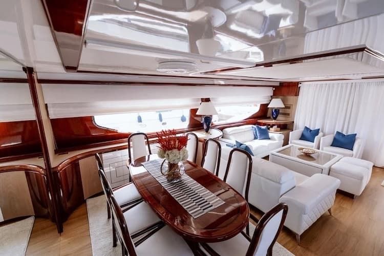 Mykonos yachts, yacht charter Mykonos, yacht interior