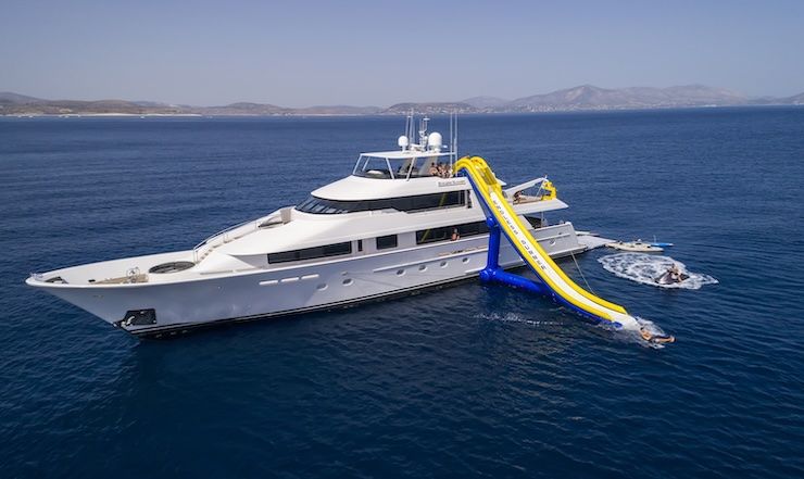 Santorini yacht rental, super yacht charter Santorini, luxury vacations