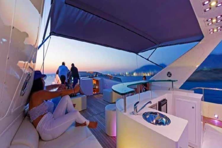 luxury yacht party Mykonos, VIP party Mykonos, motor yacht charter