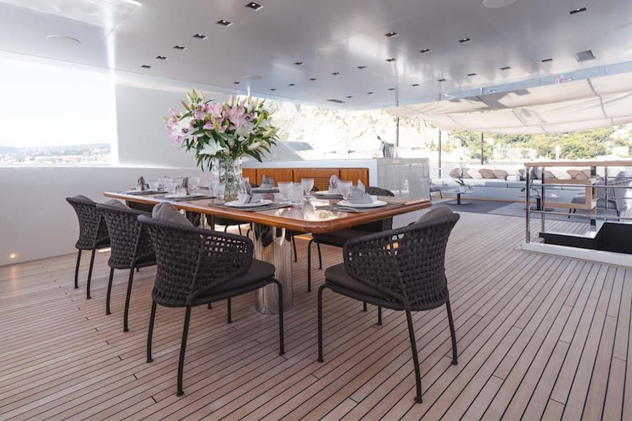 luxury dining, Greece superyacht charter, fine dining Greece