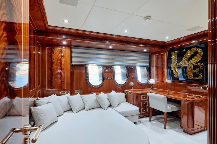 luxury spaces, luxury living, superyacht charter Greek Islands