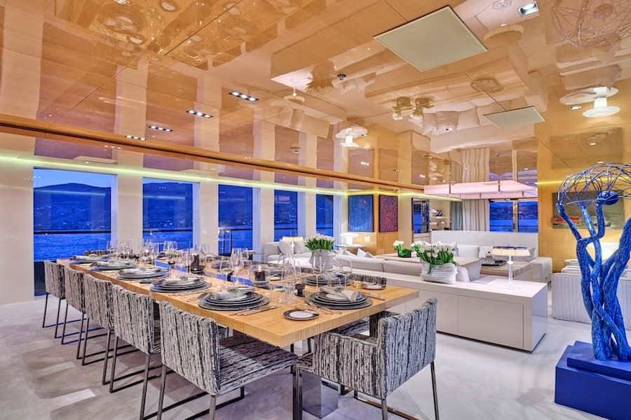 luxury dining, superyacht events Greece, superyacht charter Greece