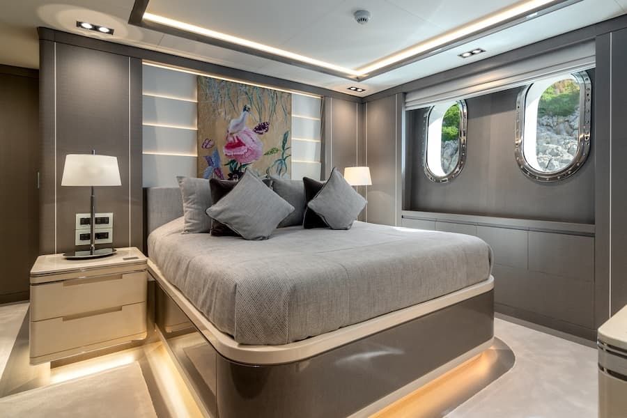 superyacht bedroom, Greece yachts, luxury accommodation Greece
