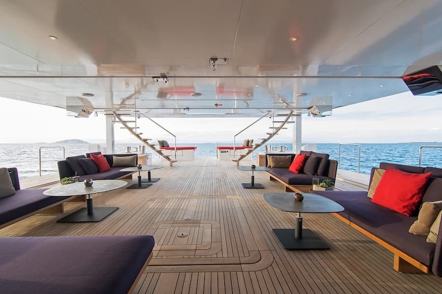 luxury yacht deck, luxury yacht charter Greece, superyacht charter Eden