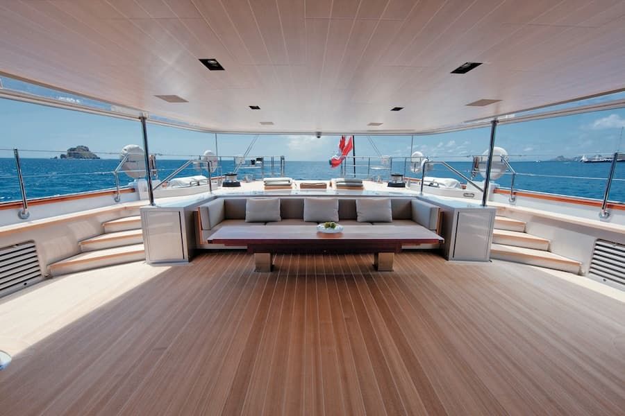 luxury deck, luxury yacht salon, sailing yacht vacations Greece
