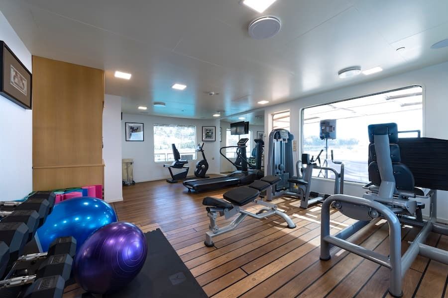 luxury superyacht gym, mega yacht charter, superyacht Chakra