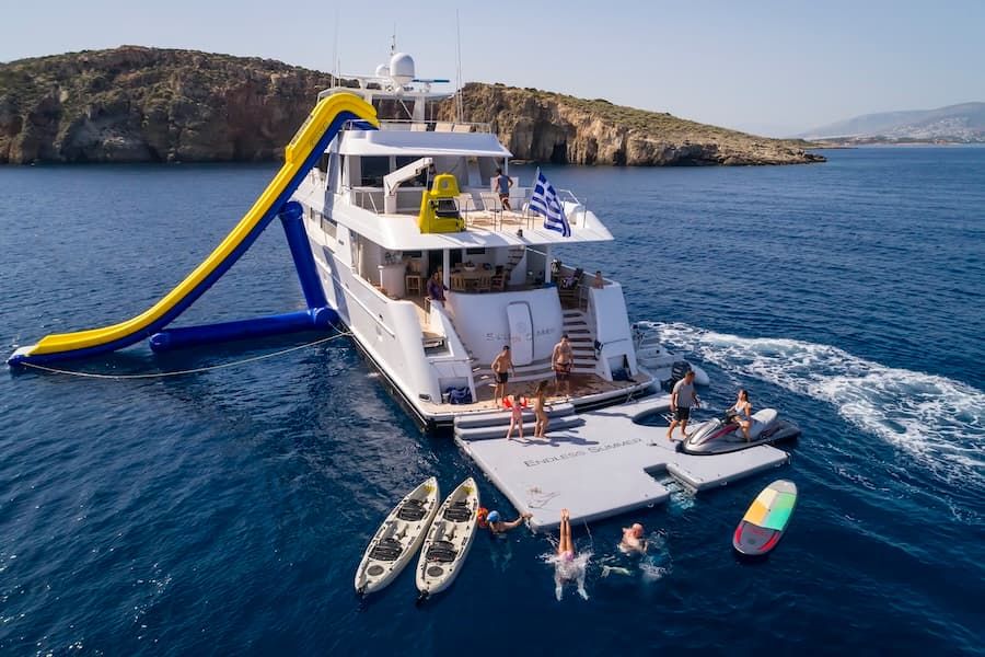 luxury yacht vacations Greece, superyacht toys, Endless Summer