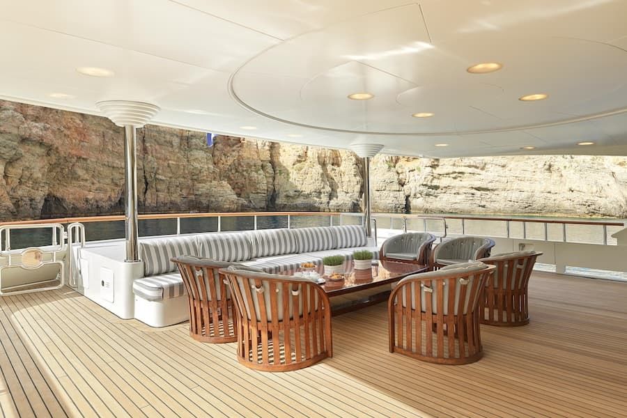 superyacht spaces, superyacht charter Greece, luxury living