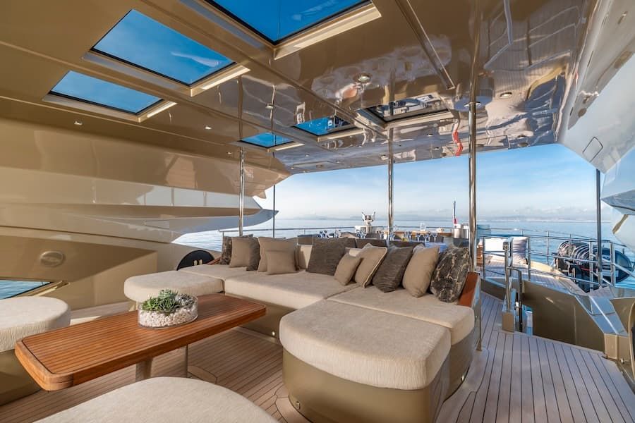 superyacht outdoor spaces, yacht party Greece, superyacht charter Greece