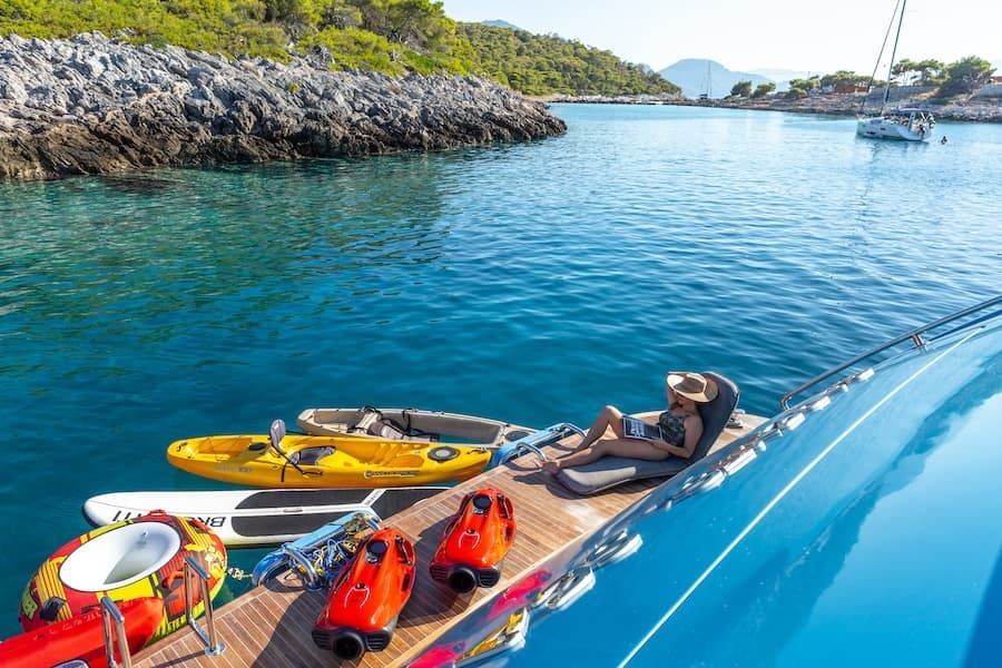 luxury yacht toys, superyacht toys, luxury yacht vacations Greece