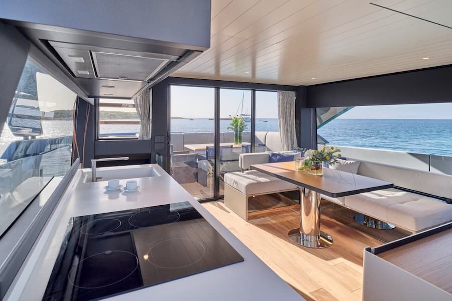 inner spaces, motor yacht charter Greece, Greek Islands yachting