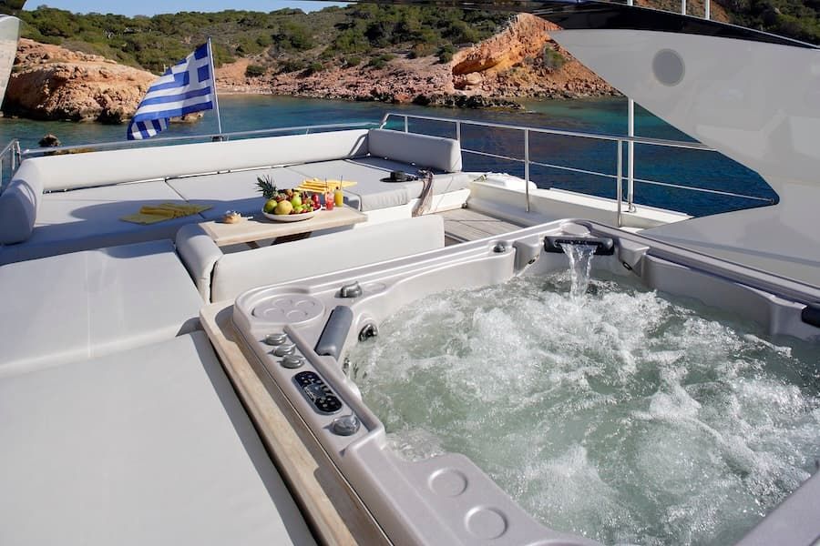 superyachts upper deck, luxury yachting, super yacht charter Greece