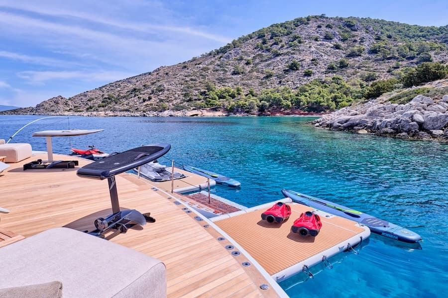 luxury yacht toys, Greece superyacht charter, superyacht Optasia