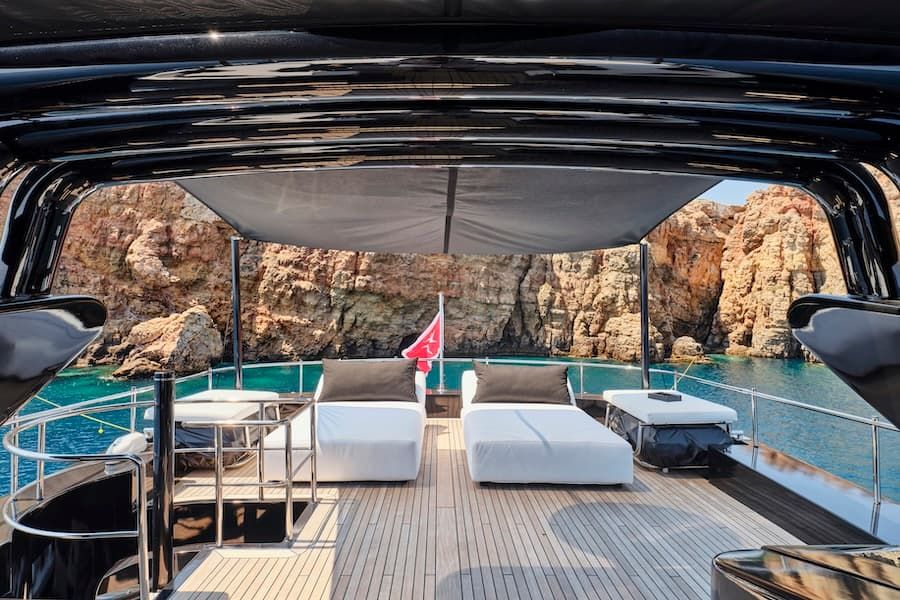 luxury upper deck, luxury yacht vacations Greece, superyacht charter Ability