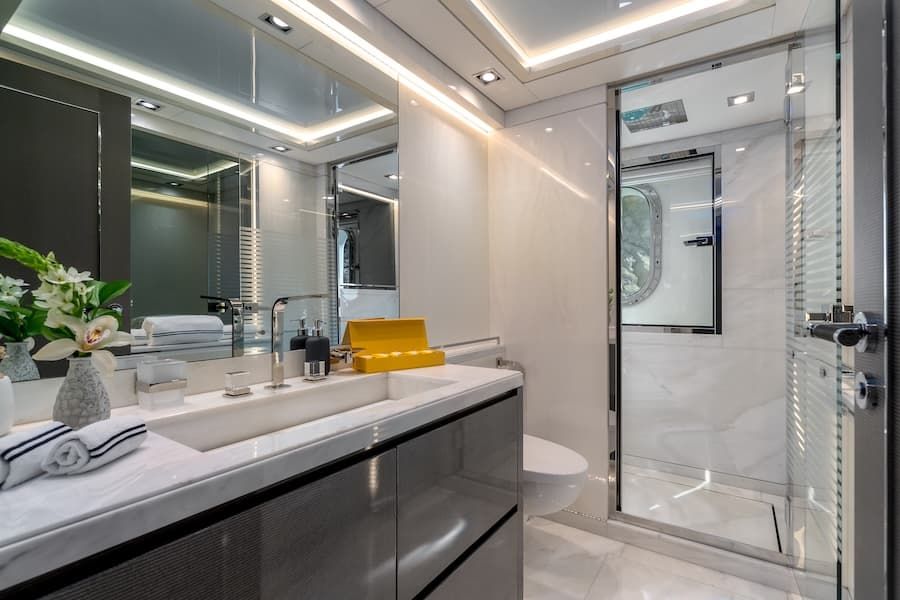 luxury bath, superyachts Greece, superyacht vacations Greece