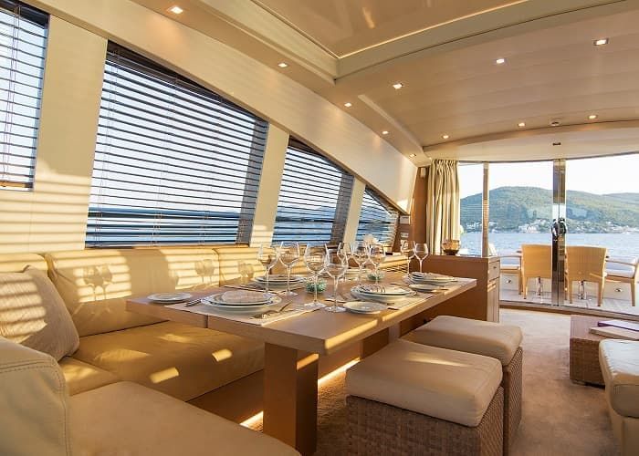 yacht dining, Sun Anemos, yacht event planning Greece