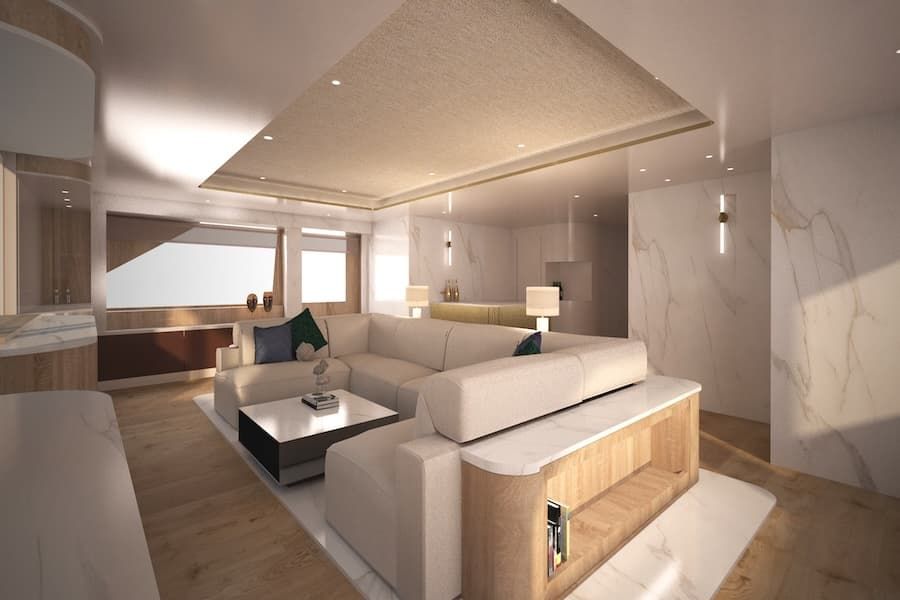 superyacht style, private salon, Greece superyacht charter