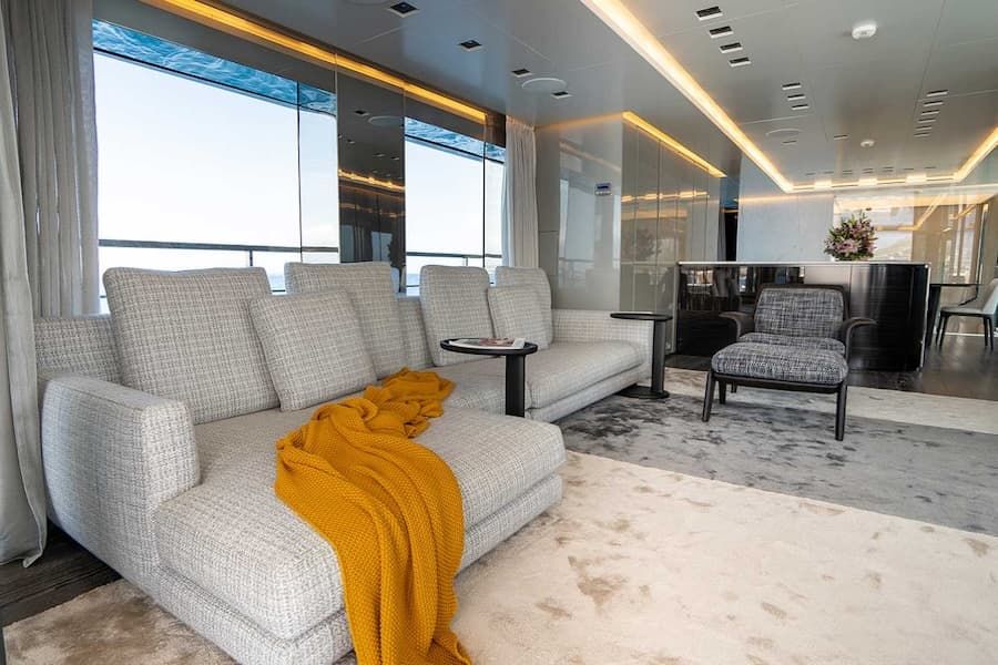 luxury salon, private yacht, super yacht charter Greece