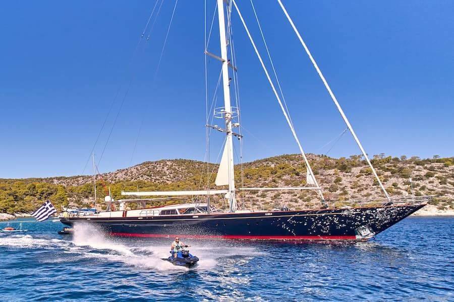 sailing yacht charter Greece,  sailing in Greece, Gitana yacht