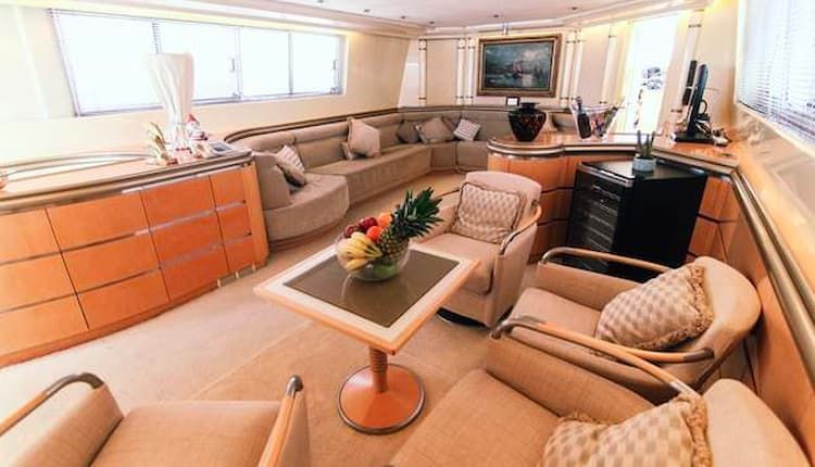 inner spaces, Mykonos yachts, motor yacht charter Mykonos