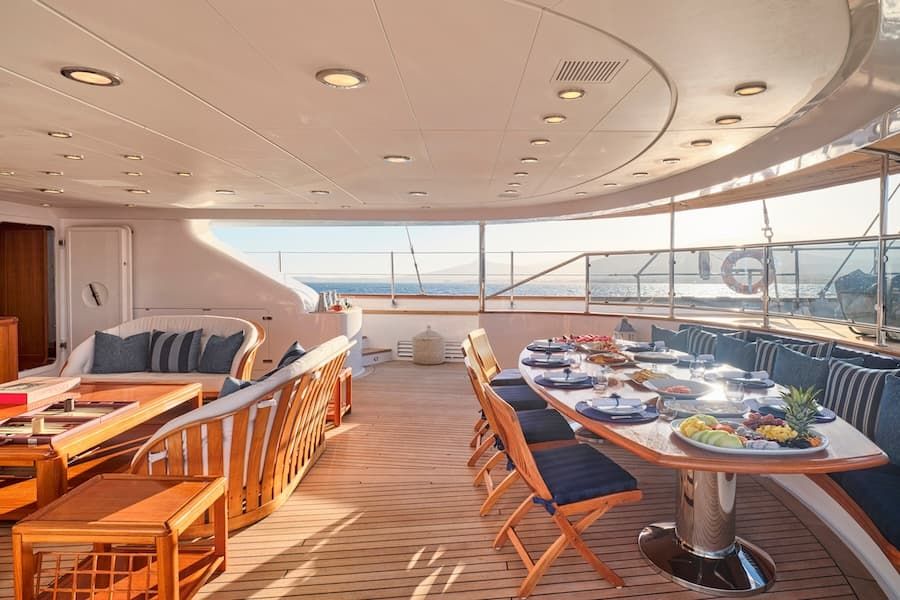 fine dining, luxury dining, Greece sailing yacht charters