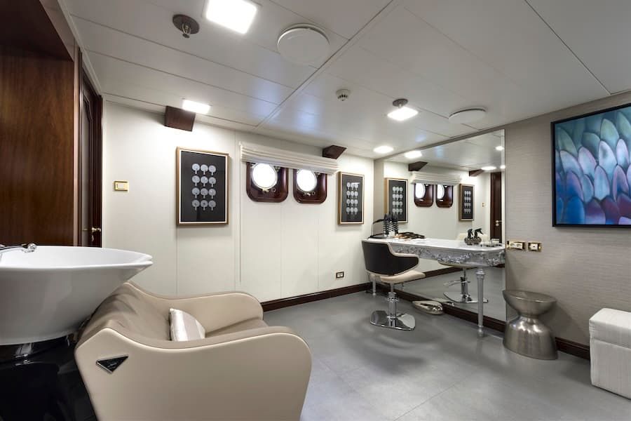 luxury superyacht interior, mega yacht charter, Chakra superyacht